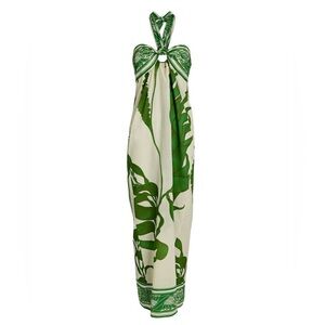 JOHANNA ORTIZ Seagrass Printed Voile Halter Maxi Dress